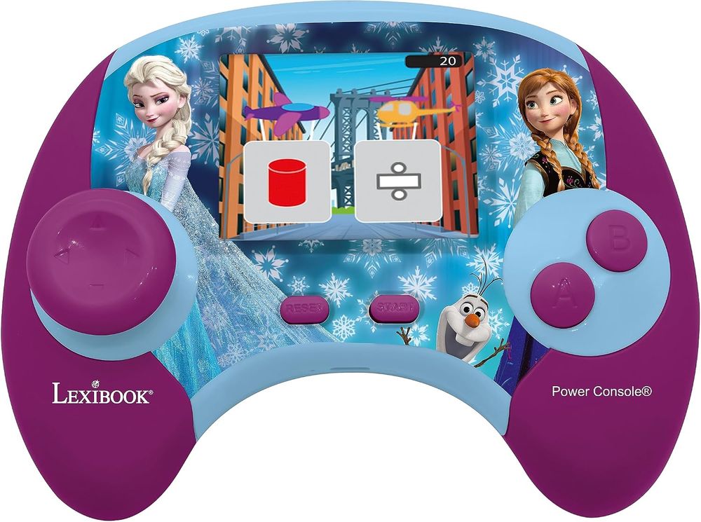 Lexibook - Disney Frozen Power Console Educational Handheld Console - Blue/Purple