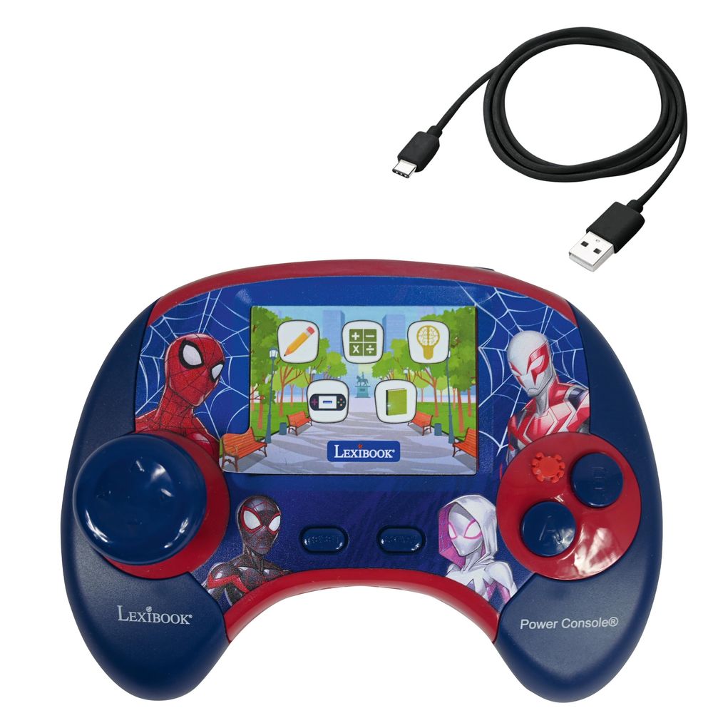 Lexibook - Spiderman Power Console Educational Game Console - Blue/Red