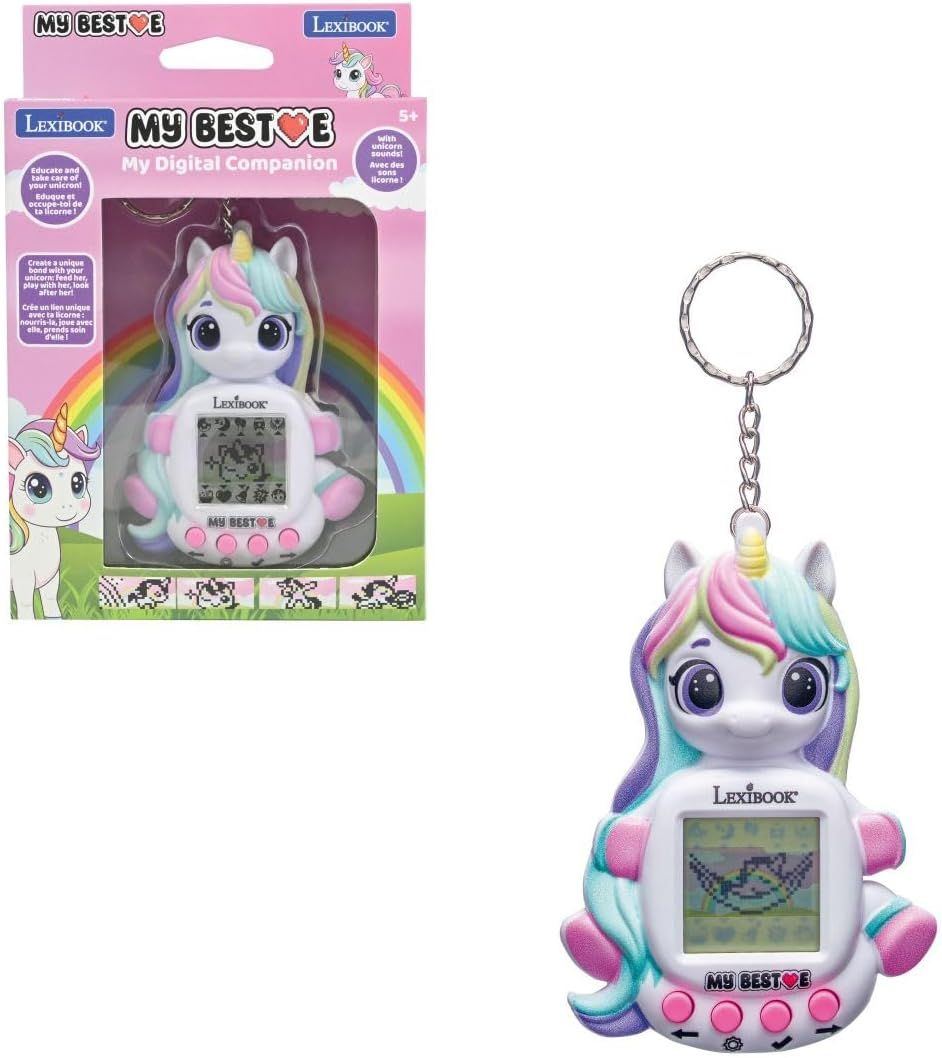 Lexibook - My Best-E Unicorn Console With LCD Screen And Keychain - White/Pink