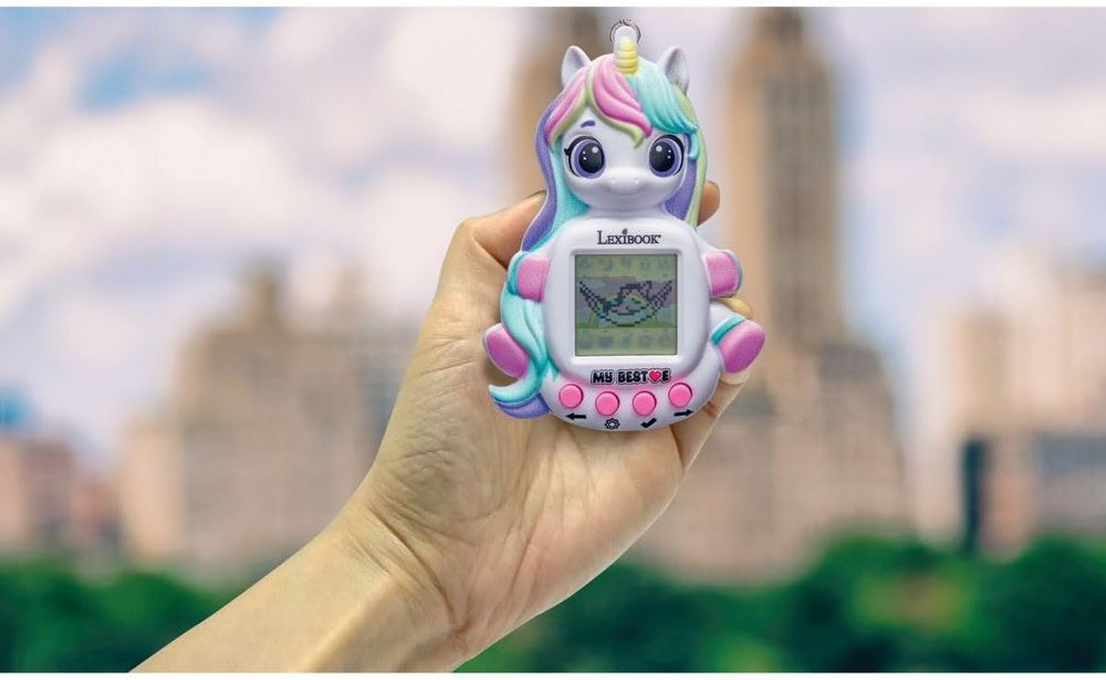 Lexibook - My Best-E Unicorn Console With LCD Screen And Keychain - White/Pink