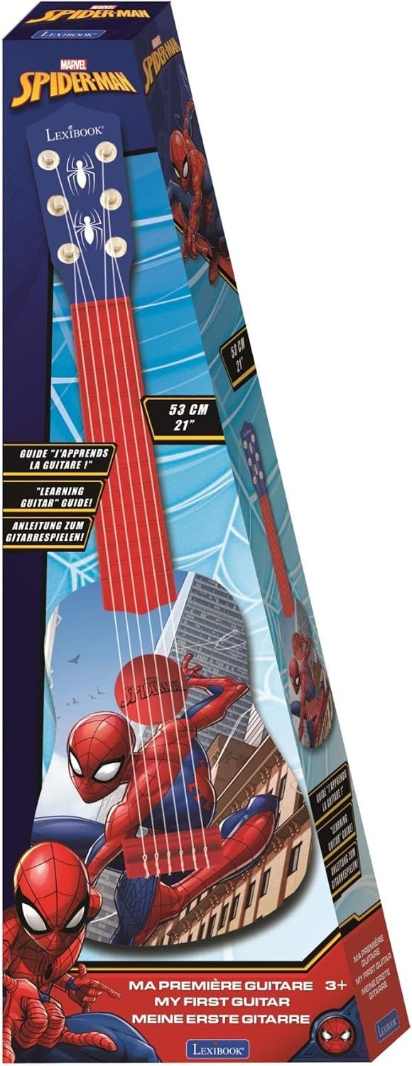Lexibook - Spiderman My First Acoustic Guitar - Blue/Red - 21-inch