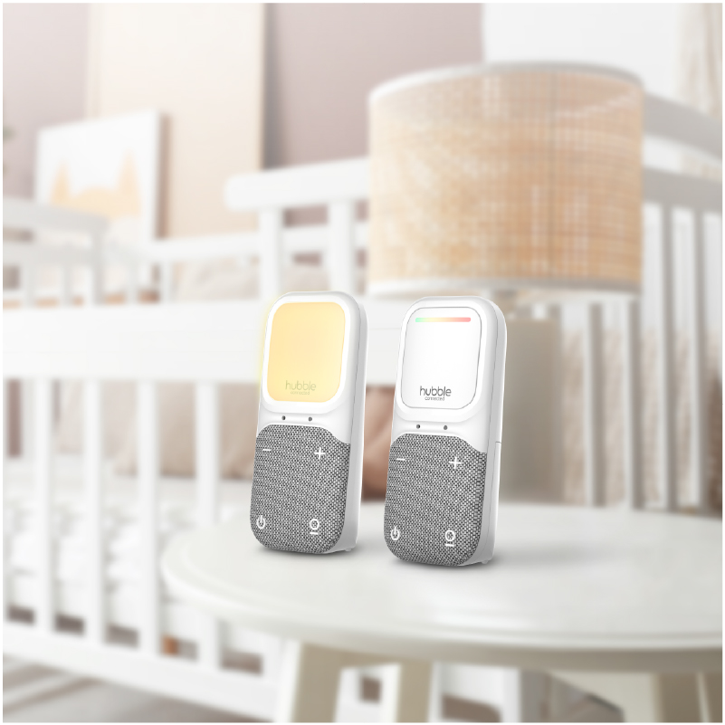 Hubble Connected Night Light Sense Glow Audio Baby Monitor - White