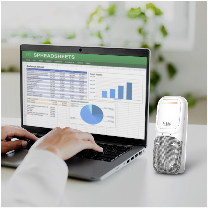 Hubble Connected Night Light Sense Glow Audio Baby Monitor - White