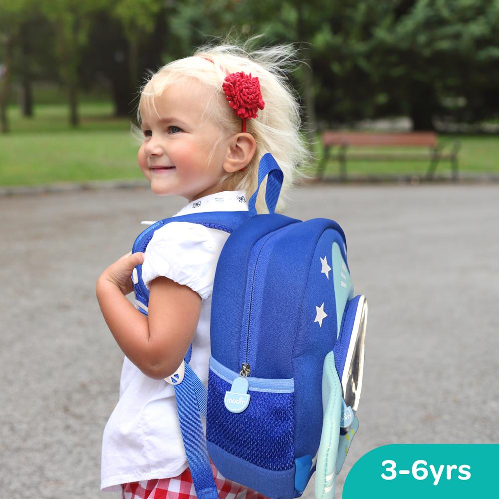 Moon - Kids Backpack Padded Straps Waterproof - Perfect For Preschool Nursery Snacks Lunchbox - Astronaut