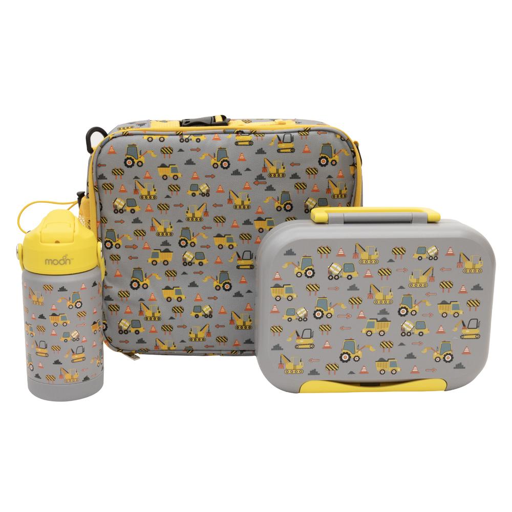 Moon - Kids Lunch Box Set With Insulated Bottle & Carry Bag With Strap 