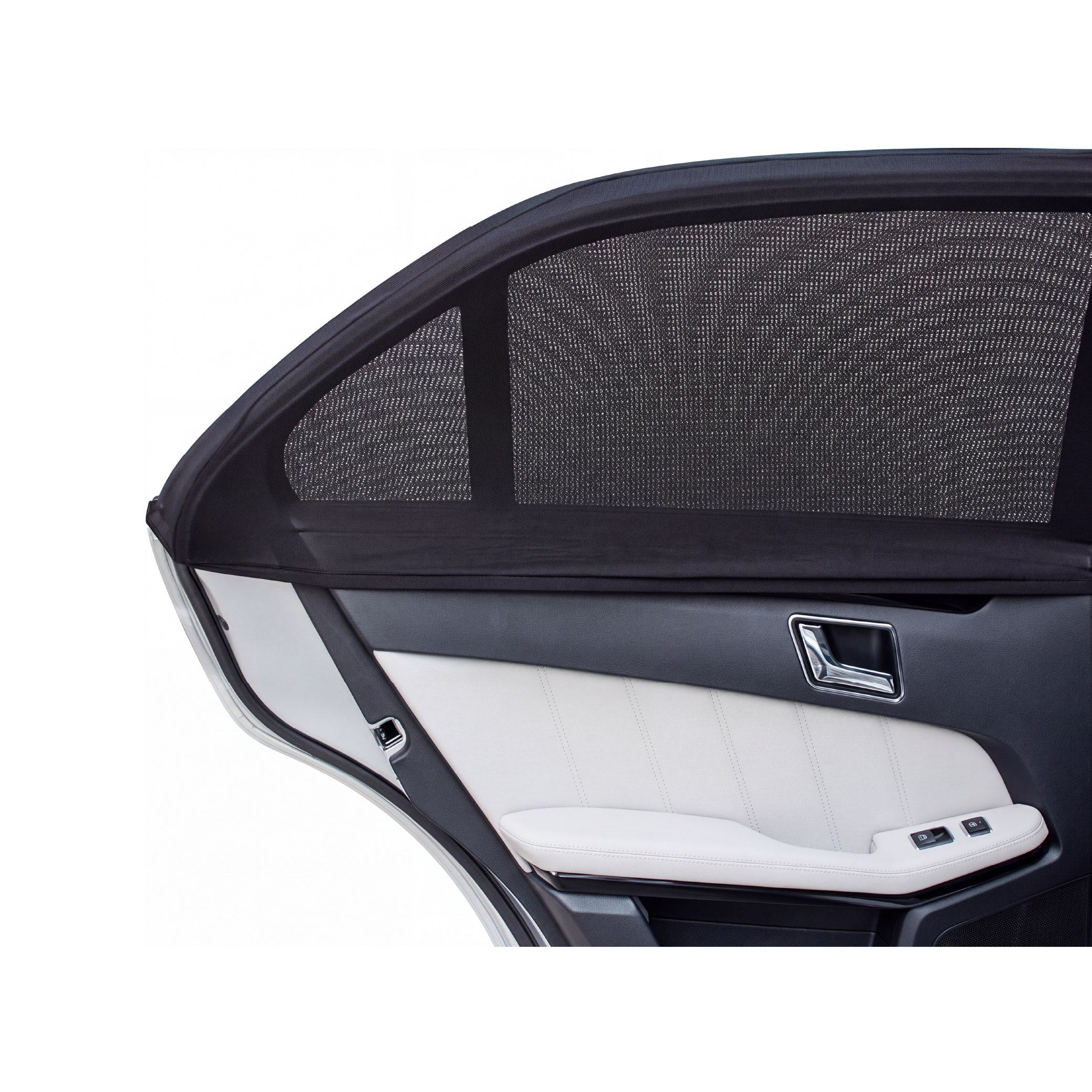 Moon Nursery - Car Side Window Sun Shade - Black - 2 Pc Set
