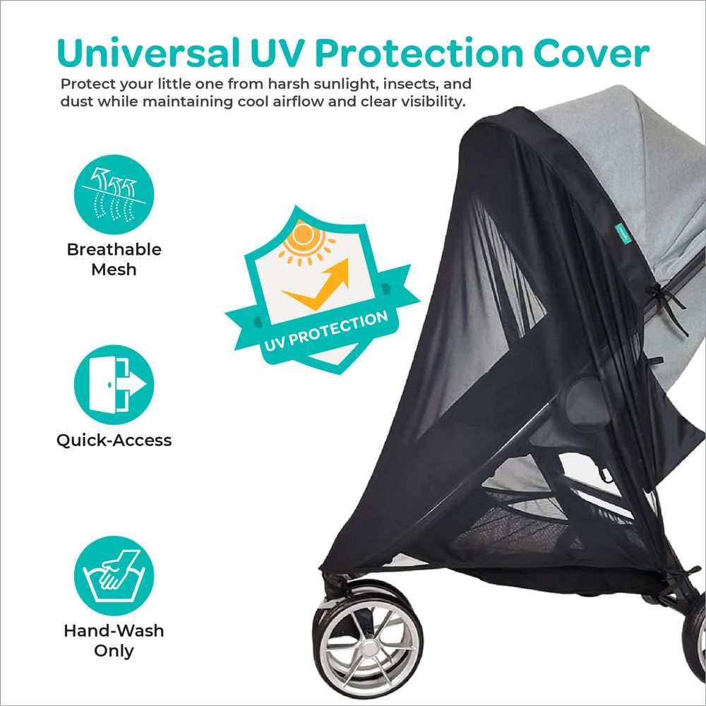 Moon - Stroller Sunshade Net - Black