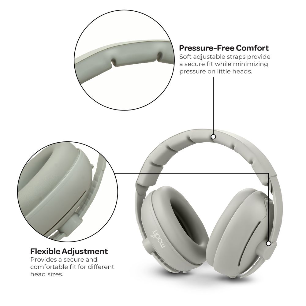 Moon - Noise Cancelling Convertible Ear Pads - Grey