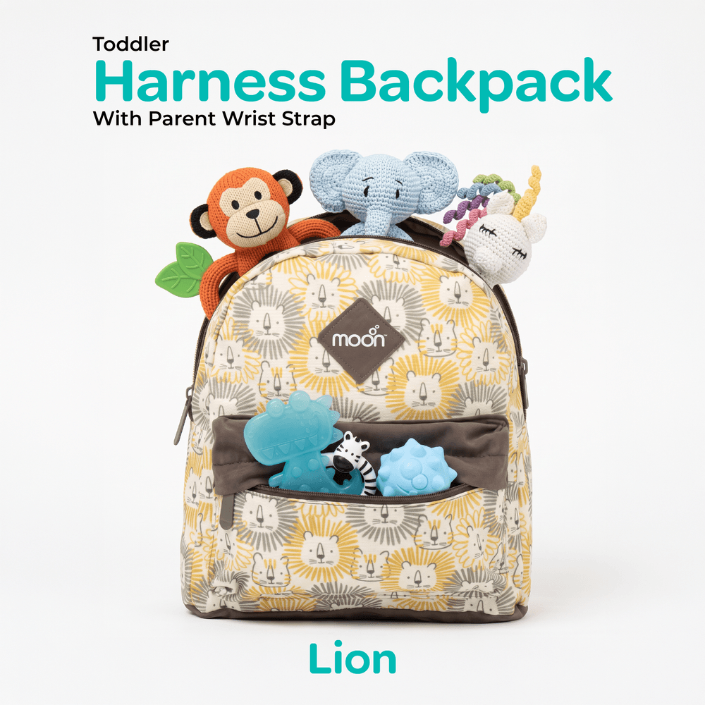 Moon - Toddler Harness Backpack - Lion - 11-inch