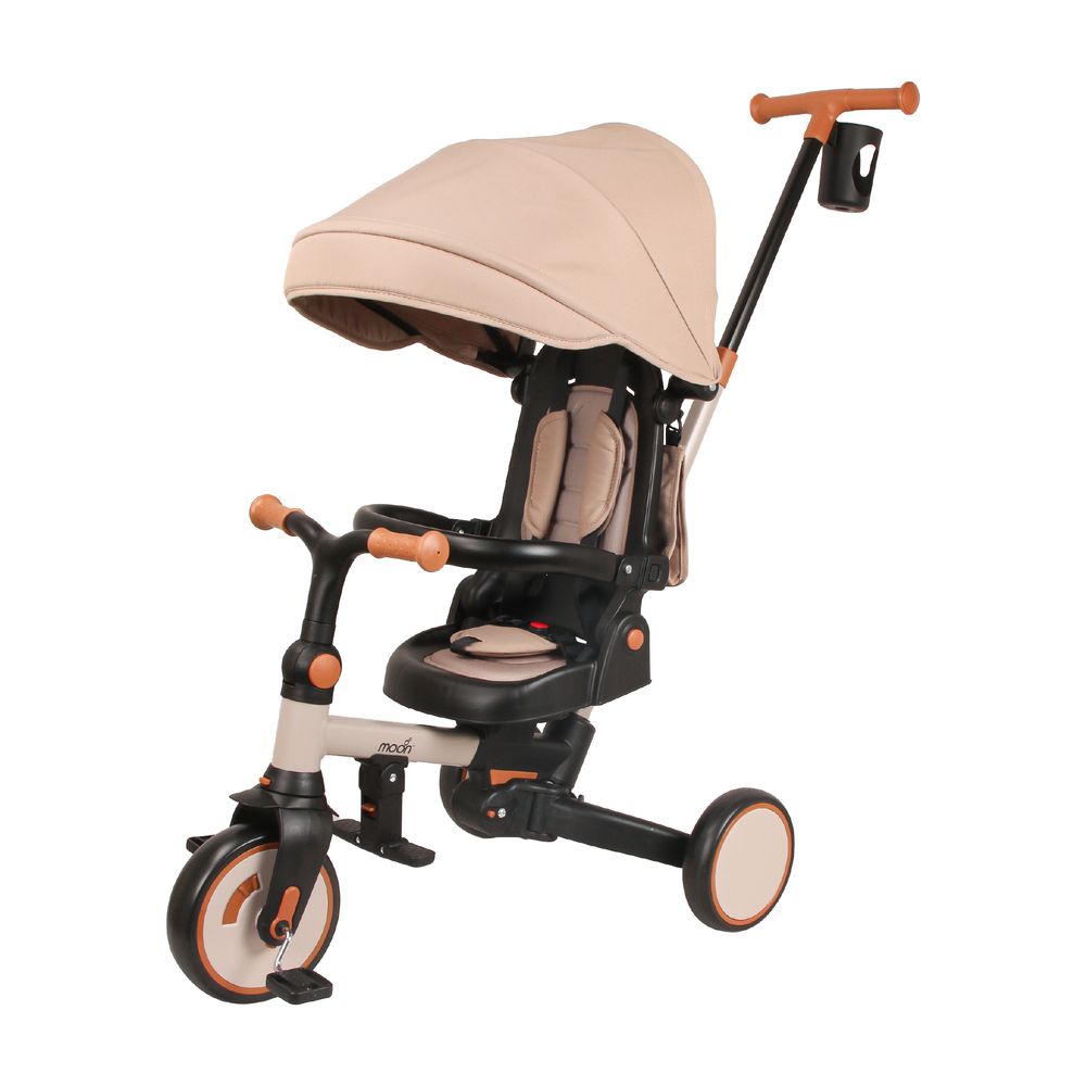 Moon - 7-in-1 Spinzy Convertible And Foldable Baby Tricycle - Beige