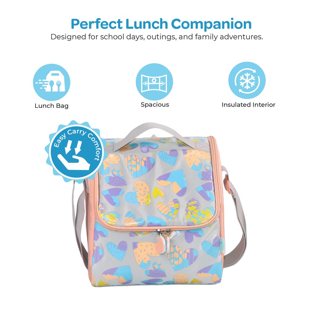 Moon - Kids Classic Hearts Insulated Lunch Bag - Multicolor