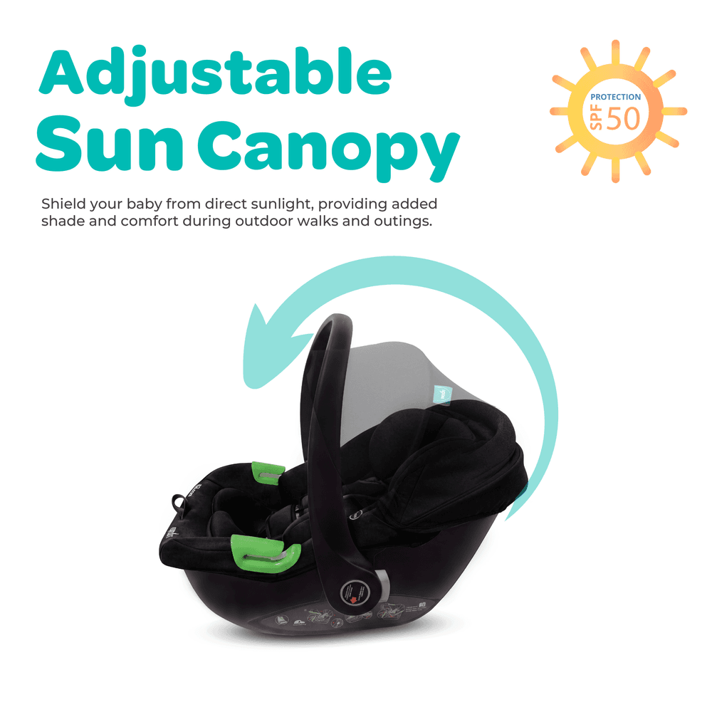 Moon - Kozento Rearward-Facing Infant Car Seat Carrier - Black