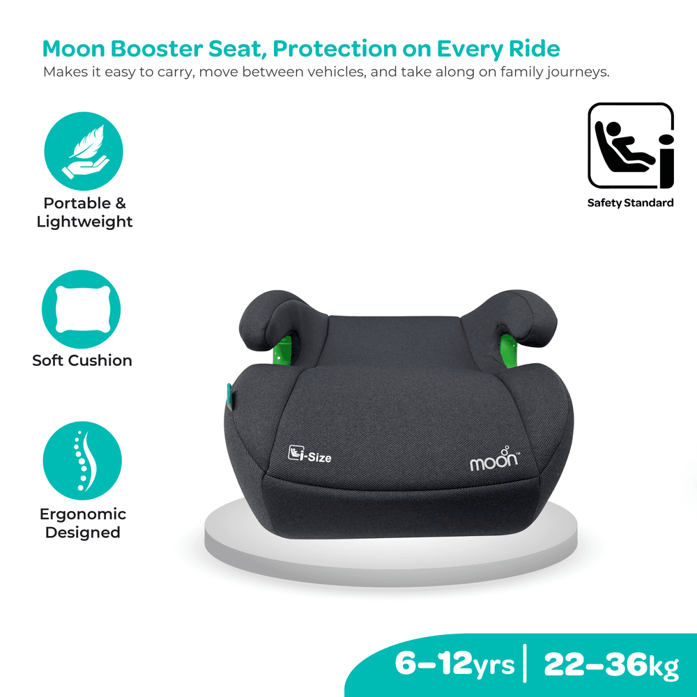 Moon - Elvo FX With Isofix Booster Car Seat - Dark Grey