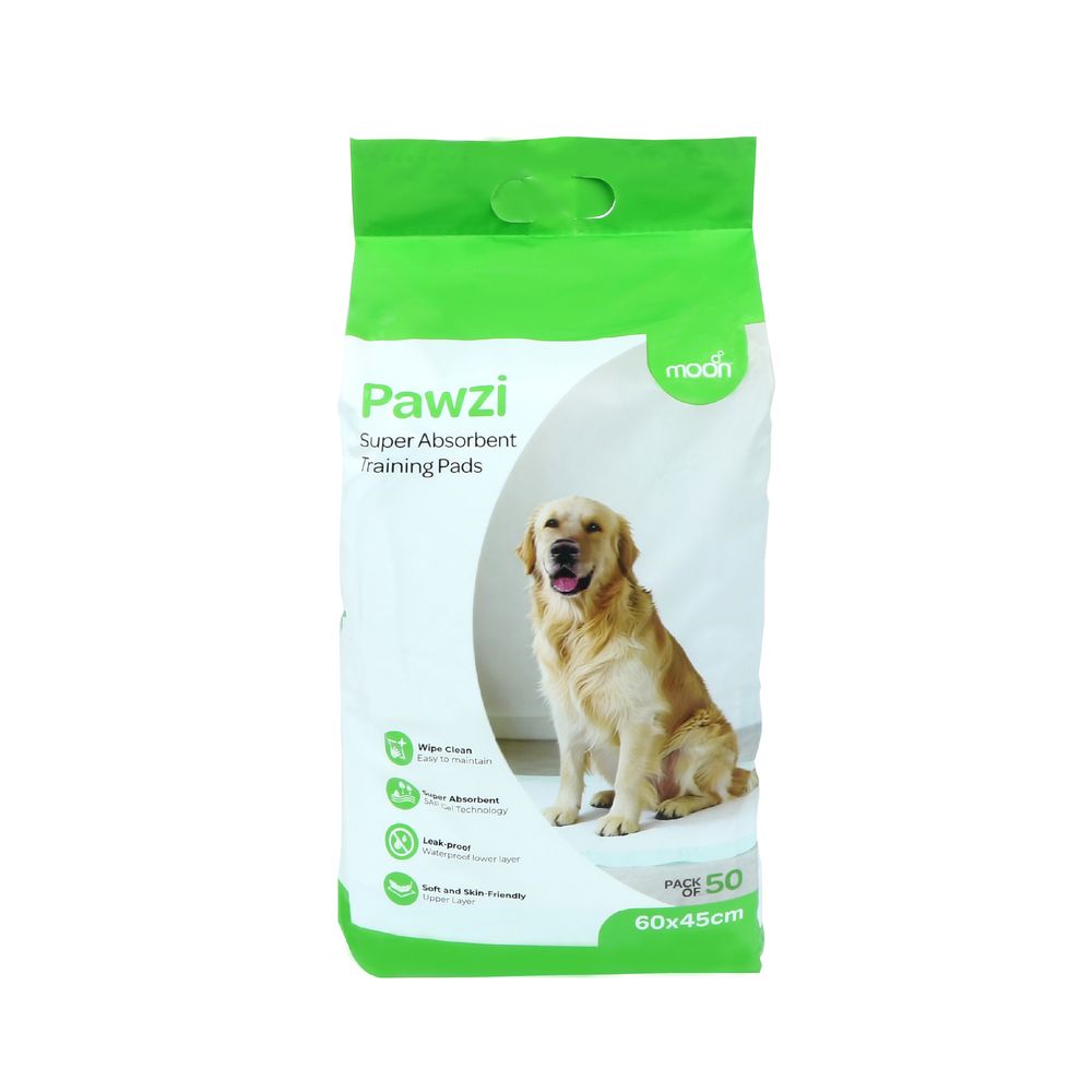 Moon Nursery - Pawzi Super Absorbent Pet Training Pads - White - 50 Pcs