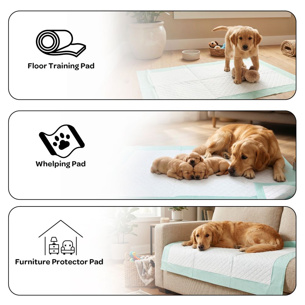 Moon Nursery - Pawzi Super Absorbent Pet Training Pads - White - 50 Pcs