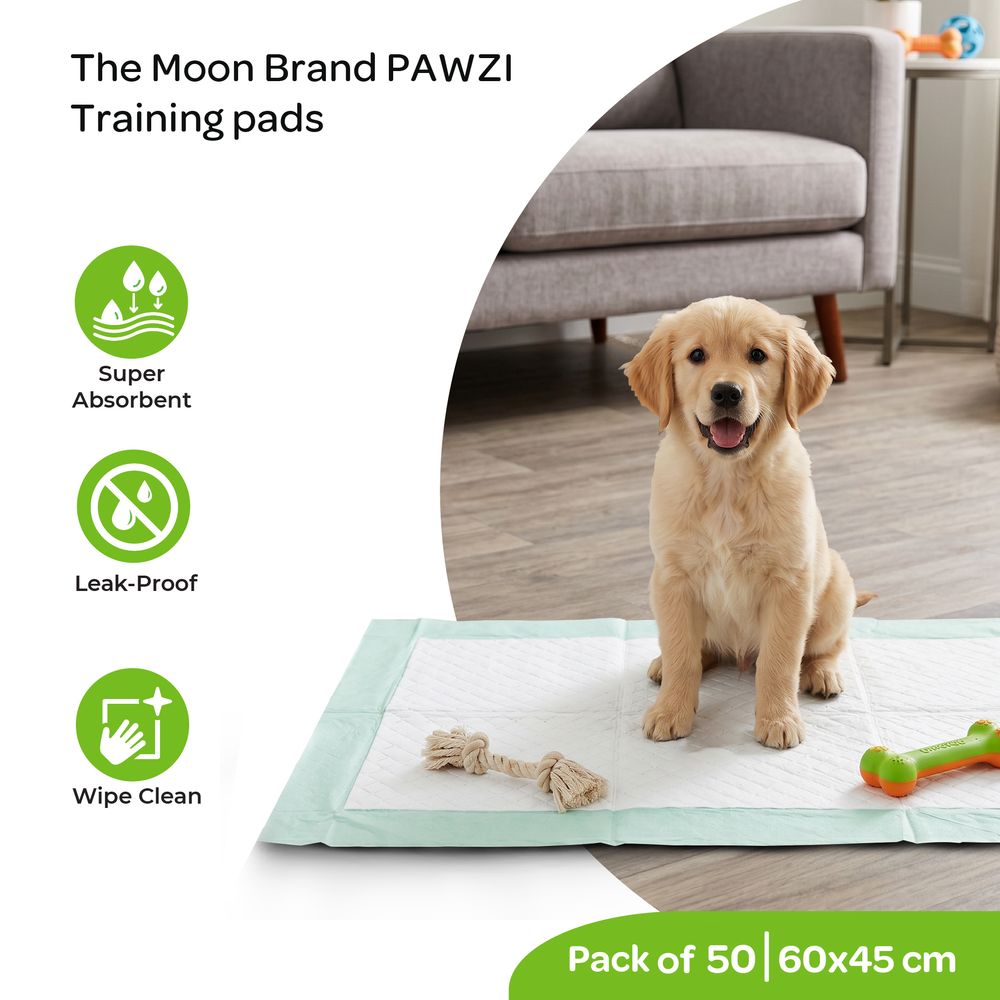 Moon Nursery - Pawzi Super Absorbent Pet Training Pads - White - 50 Pcs