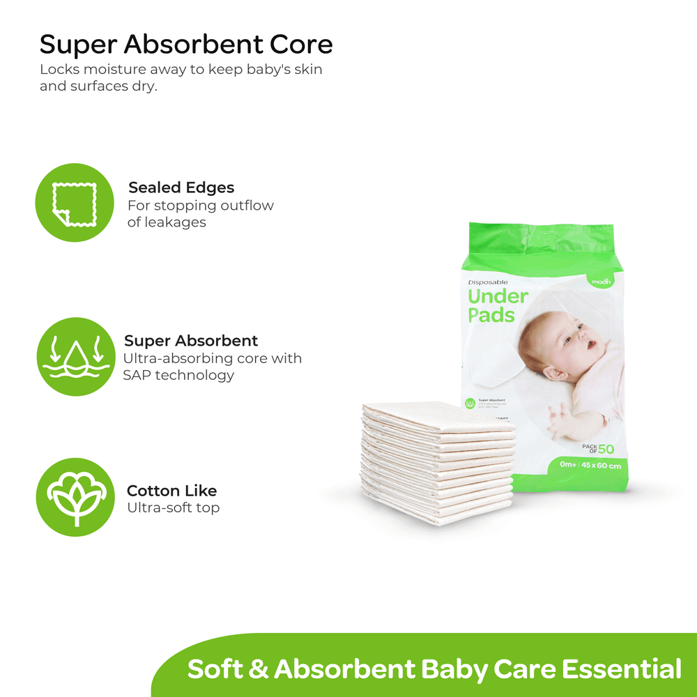 Moon - Disposable Underpads - White - Pack of 150