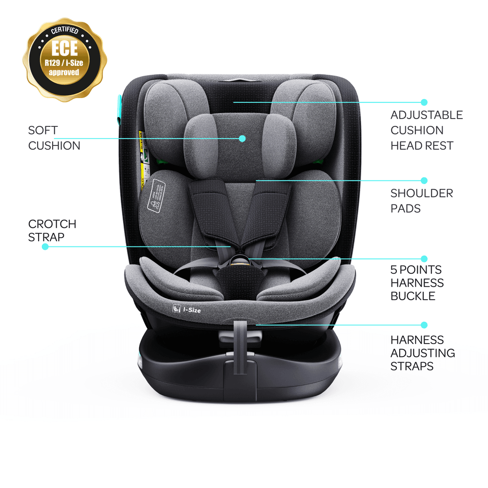 MOON - GYRO PRO Baby Car Seat -Grey