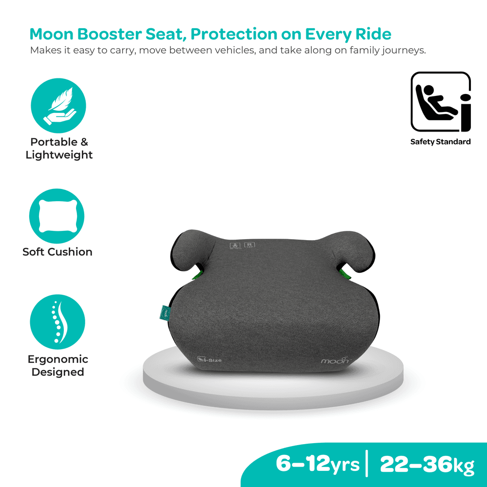 Moon - Elvo Group 3 Booster Car Seat - Dark Grey