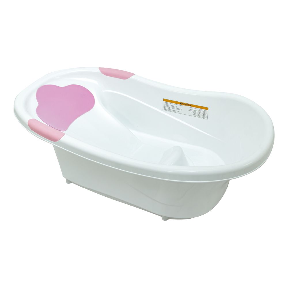Moon - Baby Wavee Bath Tub With Anti-Slip Bath Pad - Pink