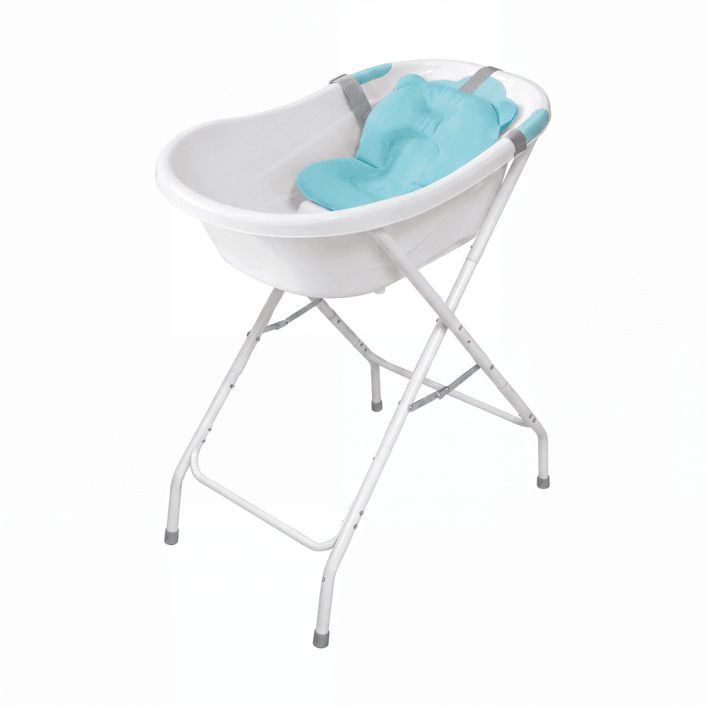 Moon - Baby Wavee Bath Tub With Anti-Slip Bath Pad - Blue