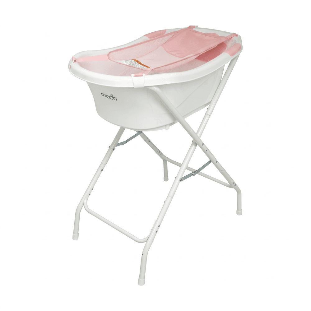 Moon - Wavee Bathtub With Sling And Stand - Pink