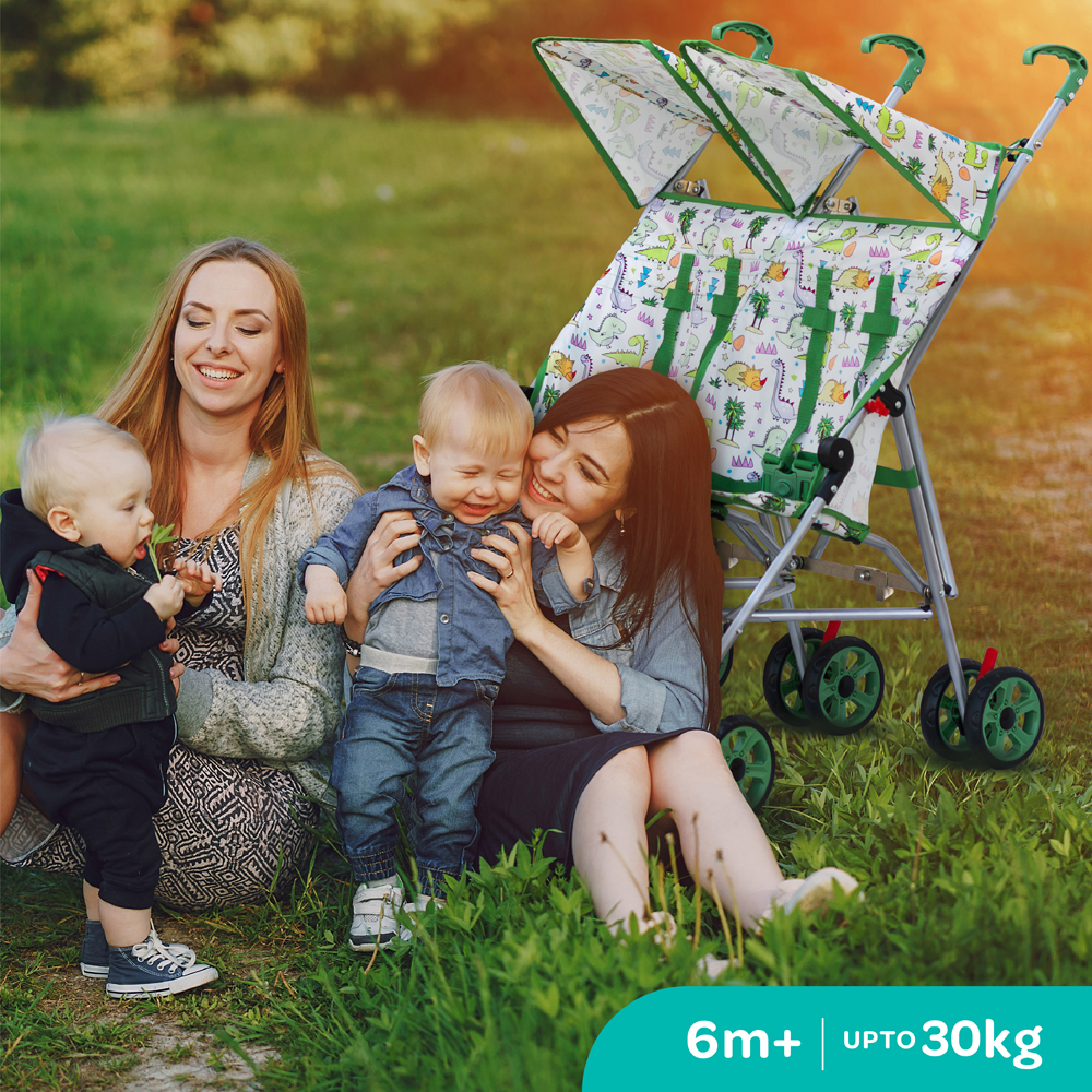 Moon - Jet Plus Twin Buggy Travel Strollers - Green