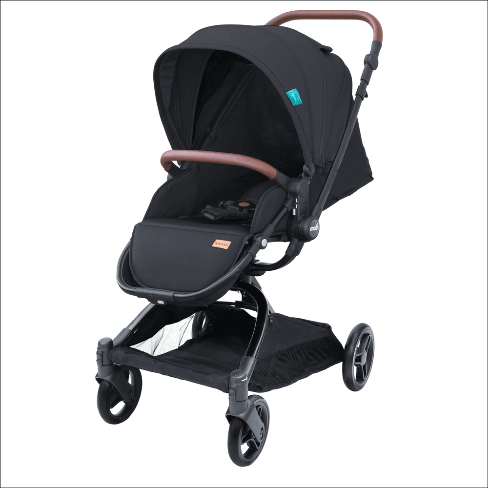Moon - Riche Reversible Travel Stroller - Black