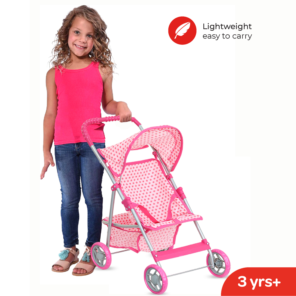 Moon Baby Doll Stroller - Pink