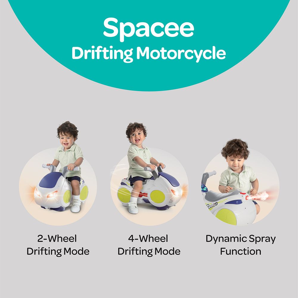 Moon - Spacee Drifting Motorcycle Electric Ride-On - Multicolor