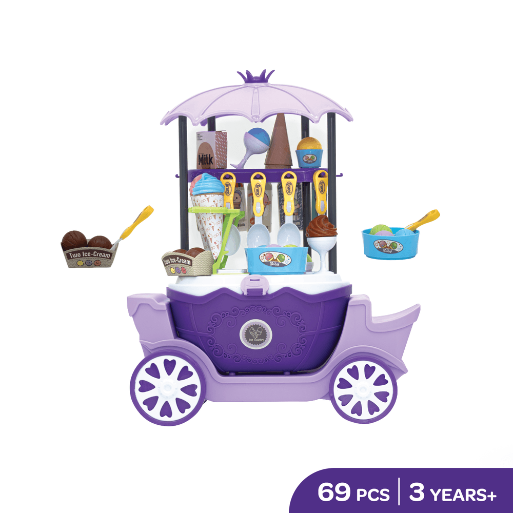 Moon - 4-in-1 Ice Cream Cart Playset - 69pcs