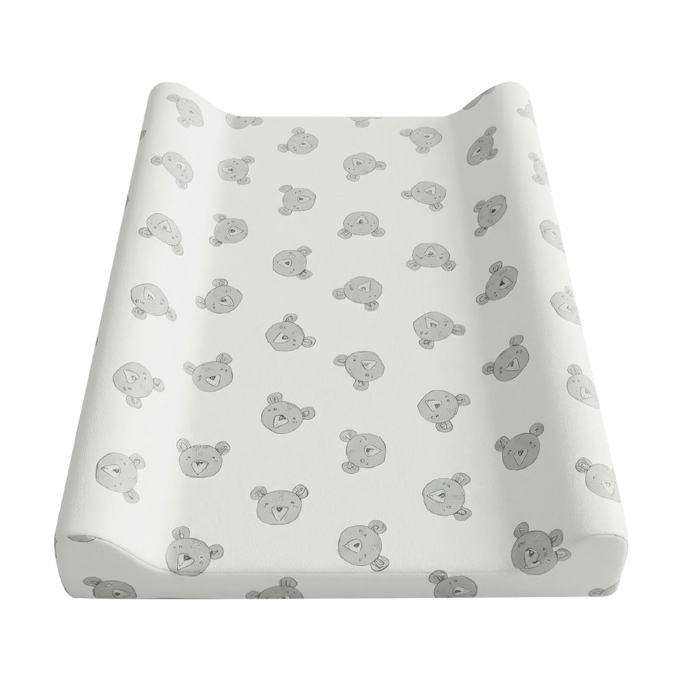 Moon - Contoured Foam Diaper Changing Pad - Bear - White