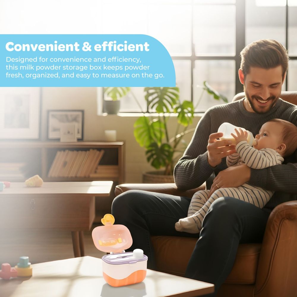 MOON Baby Milk Powder Storage Box With Scoop & Fork