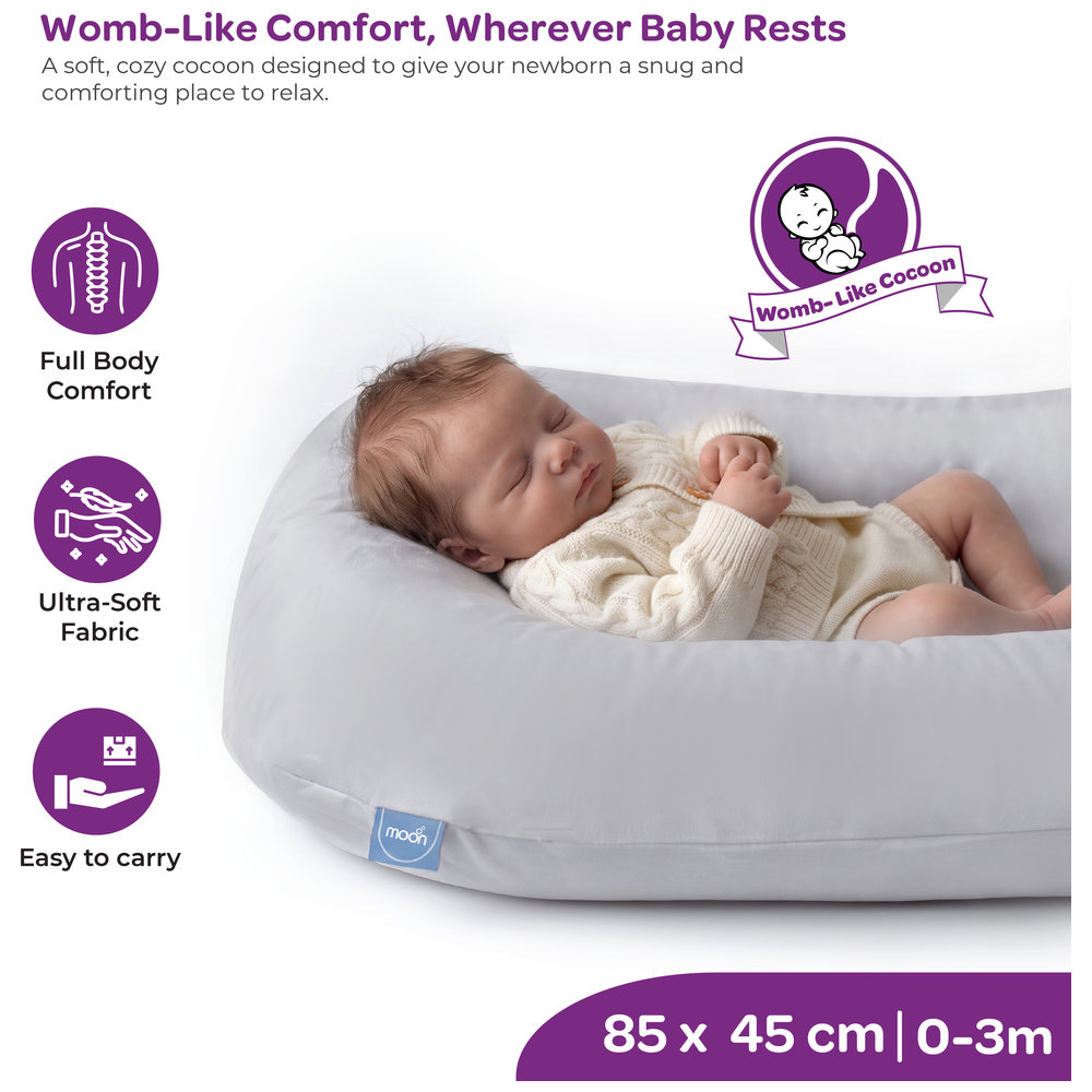 Moon - Baby Lounger & Infant Floor Seat - Grey