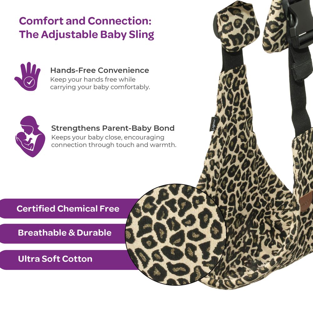Moon - 3 Positions Koona Baby Sling Carrier - Leopard Print
