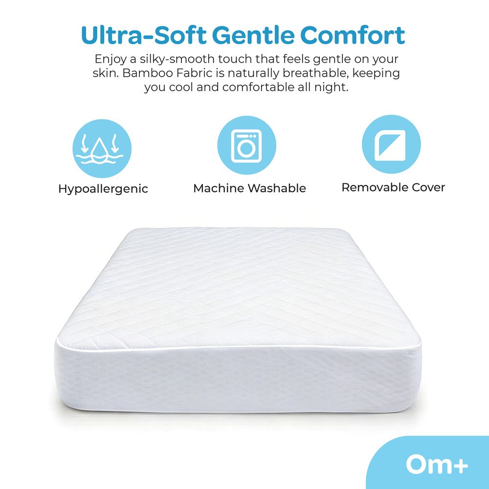 Moon - Quilt Mattress Protector - White - 120 x 60 x 20 cm