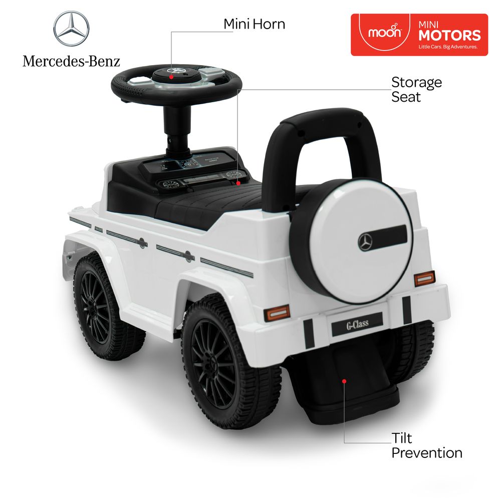 Moon - Licensed Mercedes Ride On Sports Car-for Kids - White