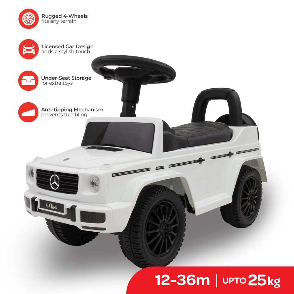 Moon - Licensed Mercedes Ride On Sports Car-for Kids - White