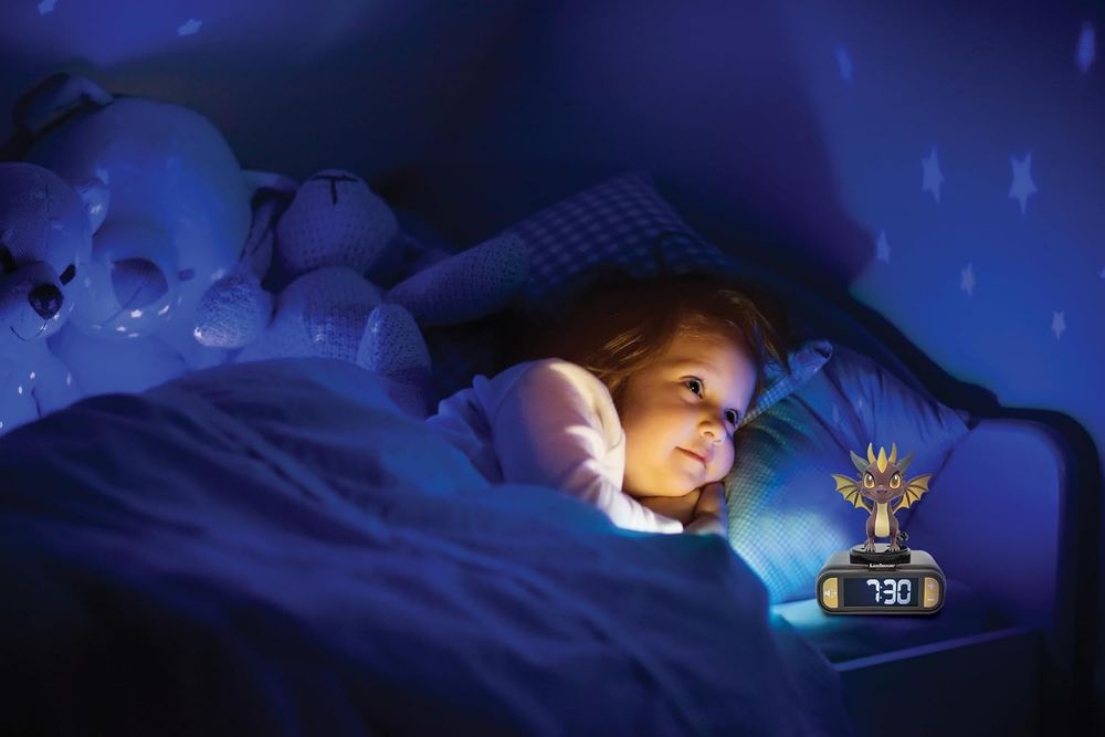 Lexibook - Kids Dragon Night Light Alarm Clock