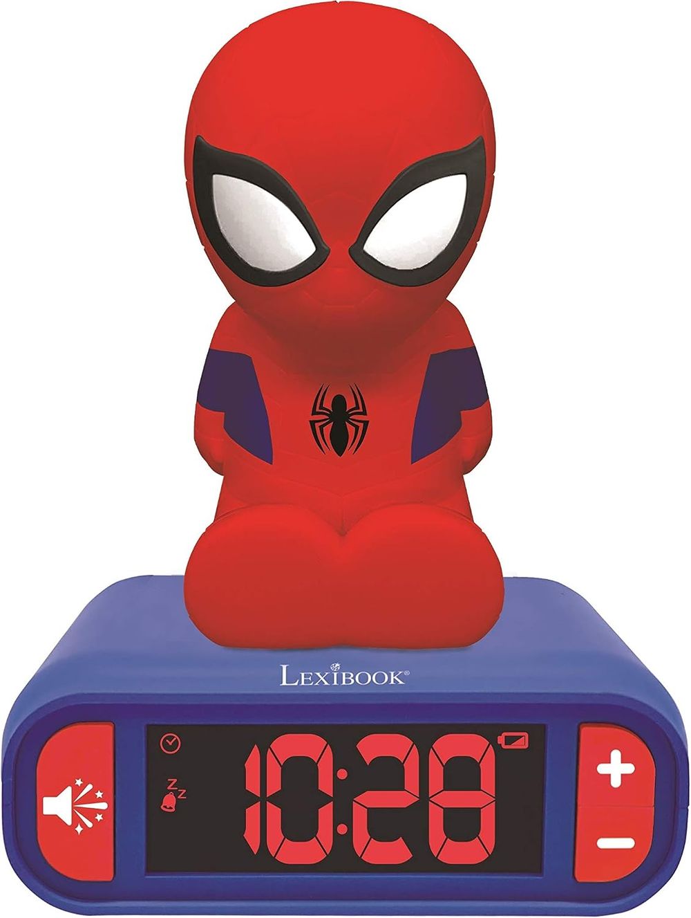 Lexibook - Marvel Spiderman Digital Alarm Clock - Red/Blue
