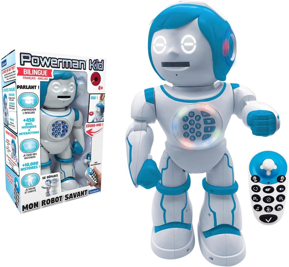 Lexibook - Powerman Kid Learning Robot - Blue/White