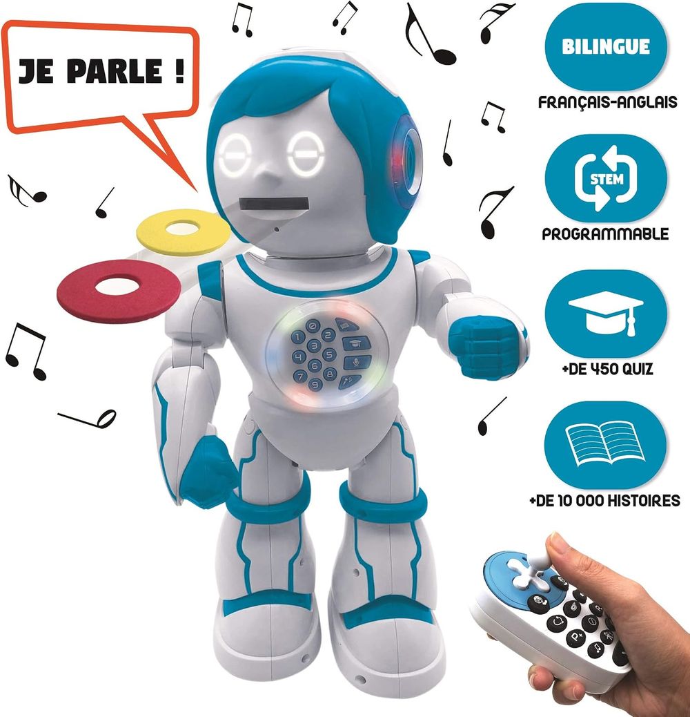 Lexibook - Powerman Kid Learning Robot - Blue/White