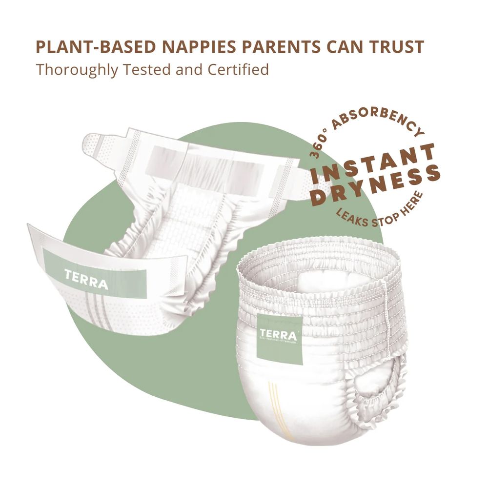 Terra Gentle - Plant-Based Diapers - Size 1 - Upto 5 kg - 24 Pcs