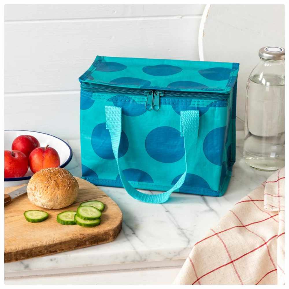 Rex London - Insulated Lunch Bag - Blue On Turquoise Spotlight