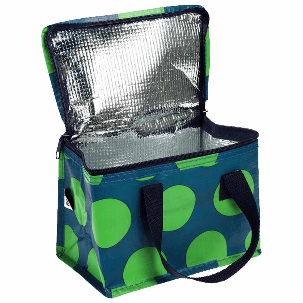 Rex London - Insulated Lunch Bag - Green On Blue Spotlight