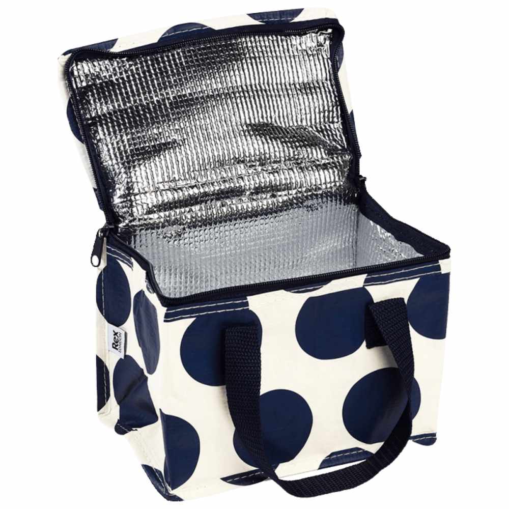 Rex London - Insulated Lunch Bag - Navy On White Spotlight
