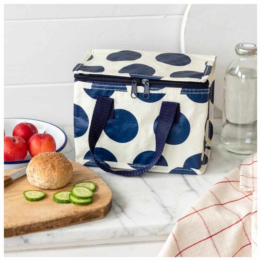 Rex London - Insulated Lunch Bag - Navy On White Spotlight