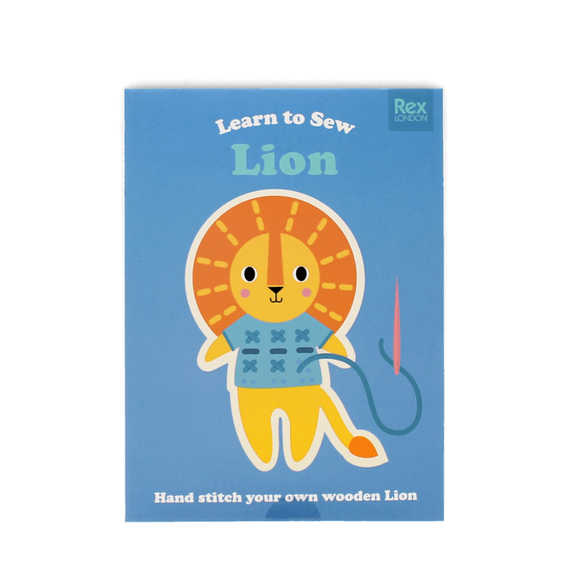 Rex London - Learn To Sew Wooden Hand-stitch Set - Lion
