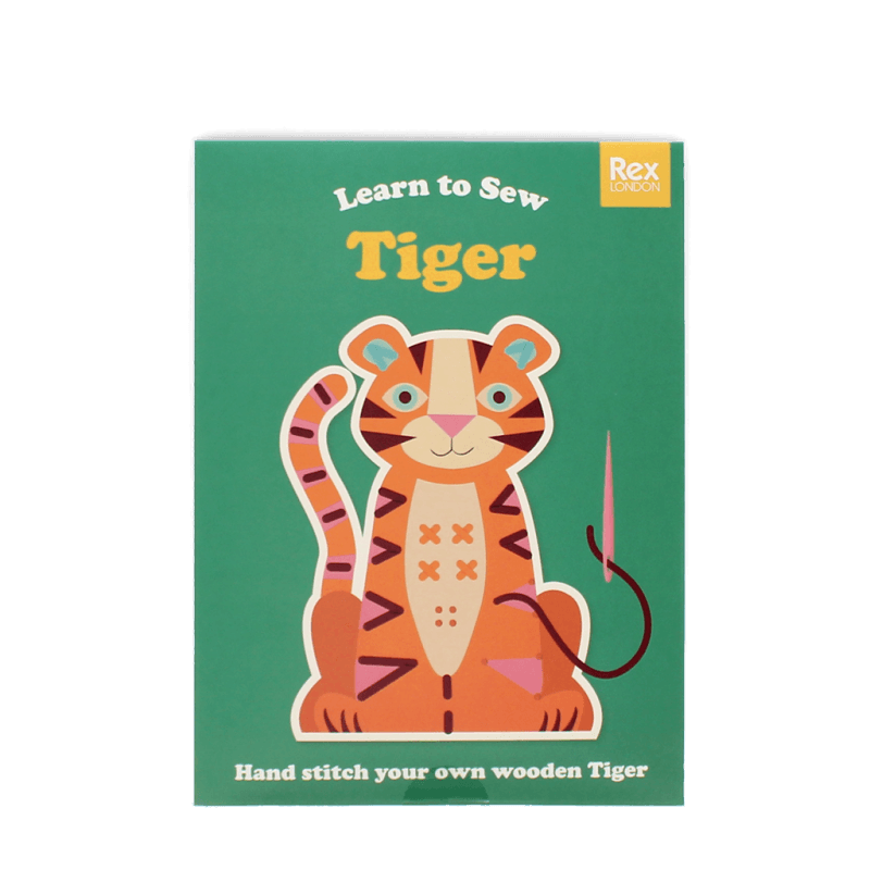 Rex London - Learn To Sew Wooden Hand-stitch Set - Tiger