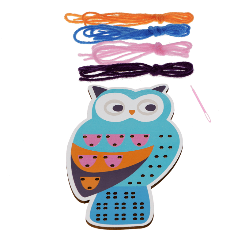Rex London - Learn To Sew Wooden Hand-stitch Set - Owl